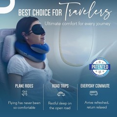 Gray Travel Neck Pillow – Double Support, Comfortable Sleep