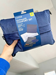 Lewis N. Clark 4 Piece Ultimate Comfort Set Travel Blanket/Pillow w/ accessories