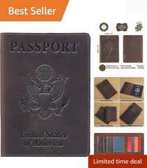 Leather Passport Book Cover – Thin, Elegant Travel Case for Men & Women