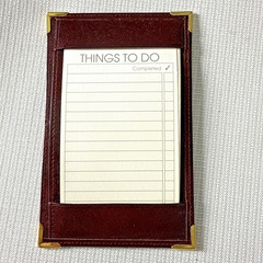 Leeman High Quality Leather Lined Credit Card Holder N Things To Do List Holder