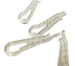 NiftyPlaza U Shape Clear Durable Plastic Alligator Clips Shirts Folding