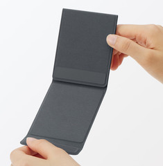 Muji Foldable Smartphone Stand Dark Gray width 72 x depth 93 x height 8mm