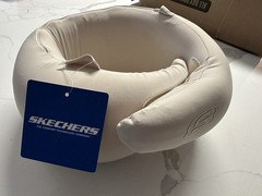 Skechers Memory Foam Neck Pillow, Comfortable, Travel Pillow, Beige. /Open Box