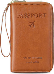 Leather RFID Blocking Passport Holder Travel Wallet, Passport Cover/Travel Walle
