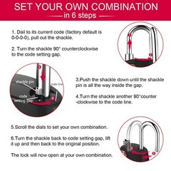 1 Pack Luggage Suitcase Locks 3 Dial Combination TSA Approved Travel Black Small
