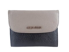 MIUMIU Card Holder Black Gray Bicolor