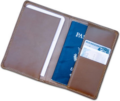 Rustic Brown Leather Passport Holder (A3242)