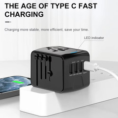 Universal Travel Adapter Converter International Wall Charger AC USB Power Plug