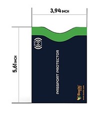RFID Blocking Passport Sleeves (5-PCS) – Color-Coded Travel Navy Blue (5 Pcs)
