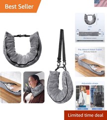 Travel Pillow Storage Bag with Adjustable Neck Support for Travel Comfort