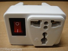 UK Plug Adapter W/ Power ON/OFF Switch -British Style 3-Pin Adapter