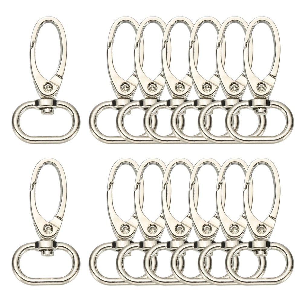 14 Pcs Swivel Hooks for Lobster Closures 4/5″ Silver