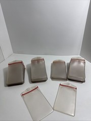 50 Resealable Zip Lock Vertical Clear Vinyl ID Badge Holder, Fuel Card, Bus Pass