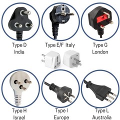 Bates- Universal Travel Plug Adapter, 2 Pack Converts EU UK AU Asia to USA | Eur