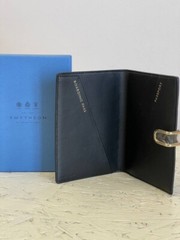 Smythson Panama Leather Passport Cover Black Brand New With Box