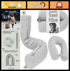 Twist Memory Foam Travel Pillow – Adjustable Neck Support for Airplanes, Sleepin