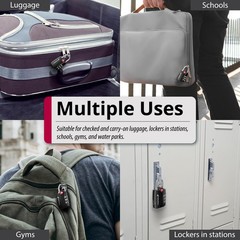 Fosmon TSA Approved Locks for Luggage. 3-Pack / Black, 3 Digit Black 3 Pack