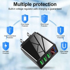 3 Port Fast Quick QC 3.0 USB Hub Wall Charger Power Charge Adapter US Plug 5V/3A