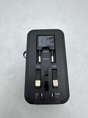 CONAIR TRAVEL SMART DOES-IT-ALL ADAPTER WITH CABLES & USB-A & C PORTS – BLACK
