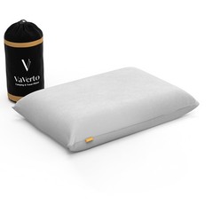 Camping Pillow, Medium Firm Memory Foam Travel Pillow, Compressible & Portabl…