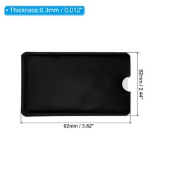 Aluminum RFID Blocking Sleeve Black Credit Cards Secure Protector Holder, 20 Pcs