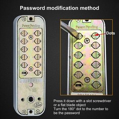 Yallmie Mechanical Deadbolt Lock, Mechanical Keyless Entry Door Lock 1‑11 Dig…