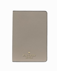 New Kate Spade Saffiano Leather Passport Holder Oyster Shell