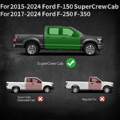 6″ Running Boards Side Steps For 2015-2024 Ford F-150 Super Crew Cab Nerf Bars