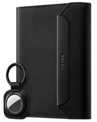 Passport Wallet with Detachable AirTag Holder, Vegan Leather Passport Holder,…