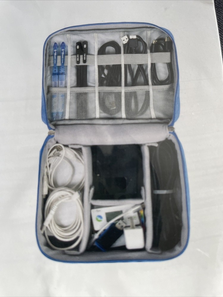 Multifunctional Electronic Travel Accessories Wire Storage Bag Black Waterproof