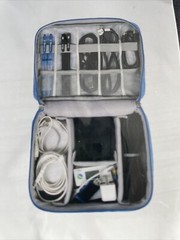 Multifunctional Electronic Travel Accessories Wire Storage Bag Black Waterproof