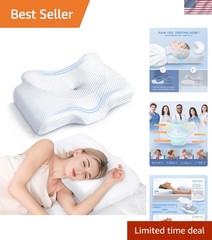 Ergonomic Adjustable Cervical Memory Foam Pillow for Neck Pain & Better Sleep