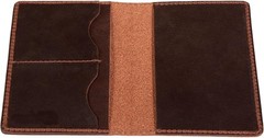 Leather Passport Holder, Full Grain Bifold Case, 0.3″ x 4.2″ x 3.5″, Brown
