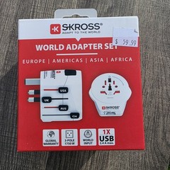SKROSS Pro World & USB Adapter Set | Europe | USA | Asia | Africa (1.302539)