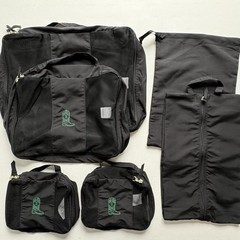 Mark Graham 6 Piece Packing Cube Set Travel Black Monogram Letter S Cowboy Boot