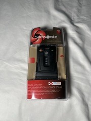 Samsonite Travel Sentry 3 Dial Combination Luggage Strap Black TSA Accepted