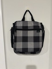 LL Bean Personal Organizer, Travel Toiletry Bag, Black & Gray Buffalo Check