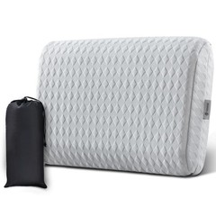 Travel Pillow Memory Foam Support Portable Compressible Camping Pillow Gray M