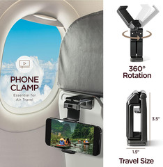 Airplane Travel Kit – Adjustable Memory Foam Airplane Neck Pillow with Phone …