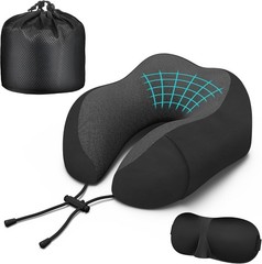 Almohada el cuello la cabeza de espuma viscoelástica para avión y viaje automóvi