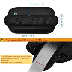 Ultra Thick & Breathable Universal Shoulder Pad Cushion for Bag – Long & Black