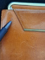 Vintage Leather Passport Wallet- British Tan -Vegetable Tanned With Great Patina