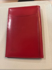 3pc Passport Holder Set Vintage Coach Water Buffalo Leather Black Red Travel Bag