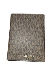 Michael Kors Passport Holder/Wallet Jet Set Brown Logo NWOT