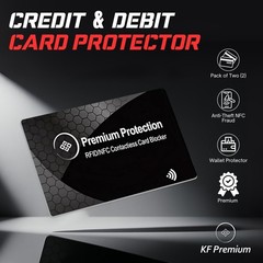 RFID Blocking Card (2 Pack) – 0.9mm Ultra Thin Credit & Debit Card Protector …