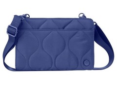 Samantha Brown To-Go RFID Blocking Quilted Travel Wallet Crossbody, Navy NWT