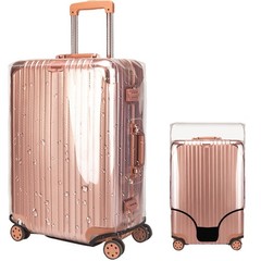 Veki Clear Suitcase Cover PVC Protector with Zip, Waterproof Transparent Lugg…