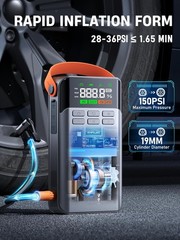 8-in-1 Car Jump Starter 5500A with 150PSI Air Compressor 12V Power Bank LCD
