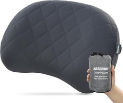 MARCHWAY Ultralight Inflatable Camping Pillow with 1 Count (Pack of 1), Grey