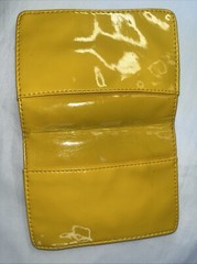 Unbranded Vintage Canary Yellow Metal Mesh Passport Case